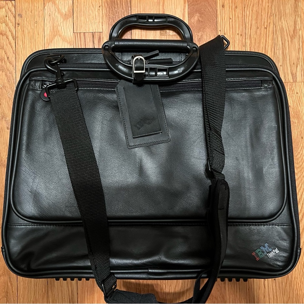 Black Leather Laptop Bag